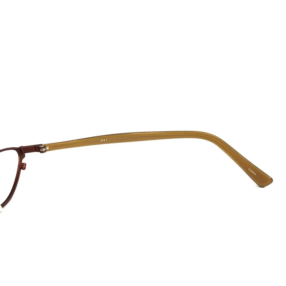 ogi Petite Eyeglasses Frames 9018 COL. 61 Brown Gold Cat Eye Wire Rim 50-19-135